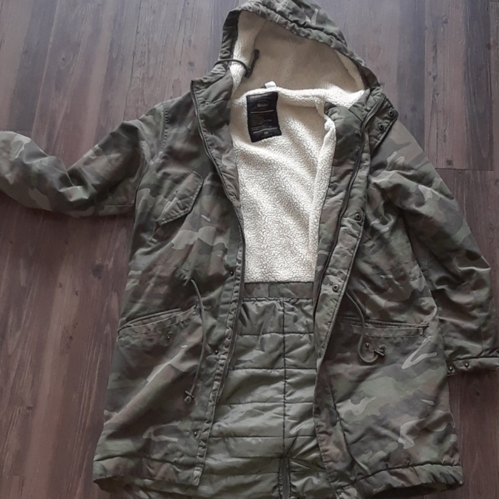 Camo trench coat - JUST like new